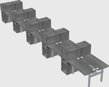 Shared electric desk + cabinet