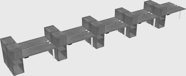 Shared electric desk + cabinet
