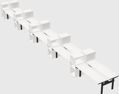 Shared electric desk + cabinet