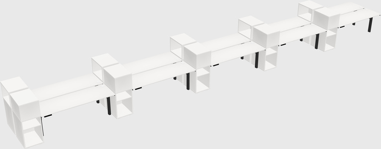 Shared electric desk + cabinet