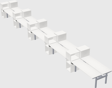 Shared electric desk + cabinet