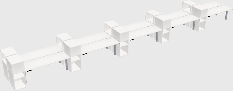 Shared electric desk + cabinet