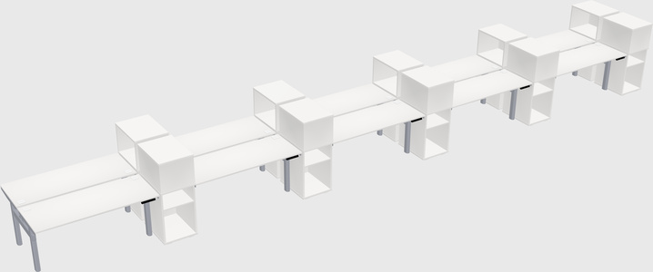 Shared electric desk + cabinet