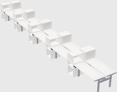 Shared electric desk + cabinet