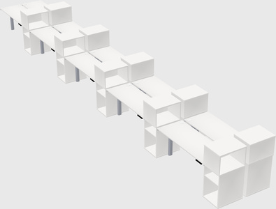 Shared electric desk + cabinet