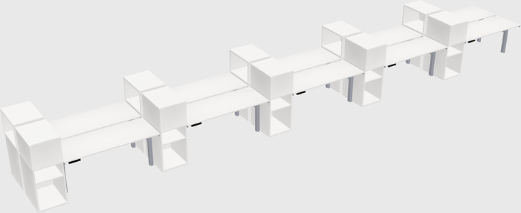 Shared electric desk + cabinet
