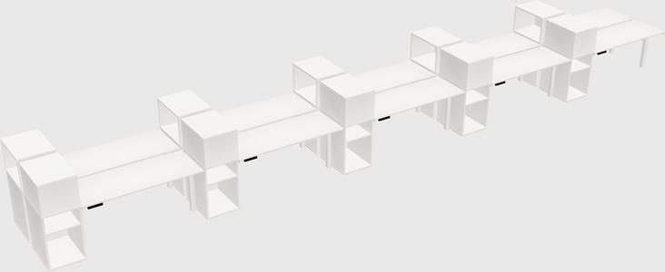 Shared electric desk + cabinet