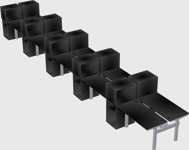 Shared electric desk + cabinet