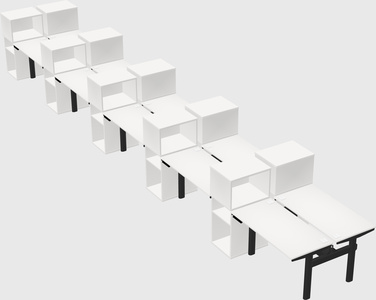 Shared electric desk + cabinet