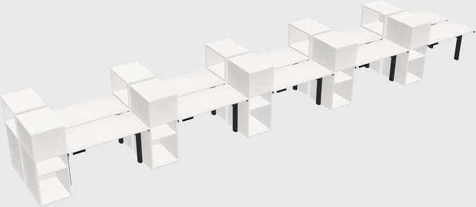Shared electric desk + cabinet