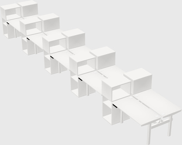 Shared electric desk + cabinet