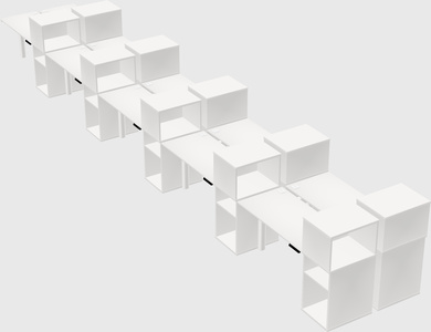 Shared electric desk + cabinet
