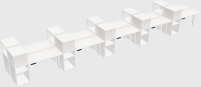 Shared electric desk + cabinet