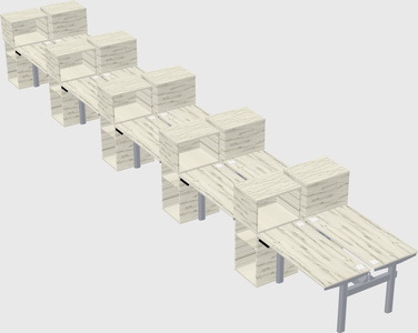 Shared electric desk + cabinet