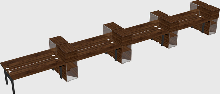 Shared electric desk + cabinet