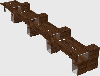 Shared electric desk + cabinet