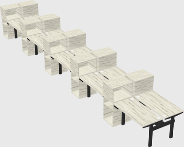 Shared electric desk + cabinet