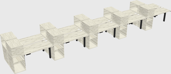 Shared electric desk + cabinet