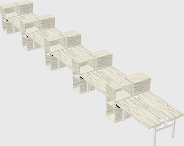 Shared electric desk + cabinet