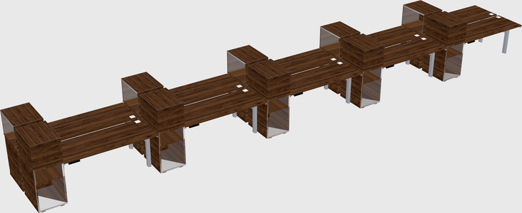 Shared electric desk + cabinet