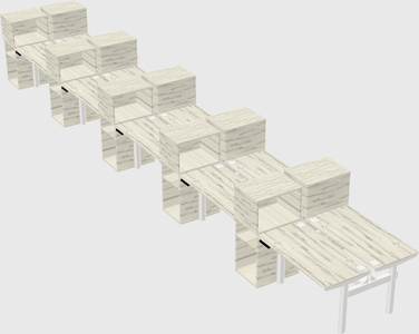 Shared electric desk + cabinet
