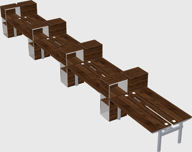 Shared electric desk + cabinet