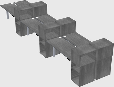 Shared electric desk + cabinet