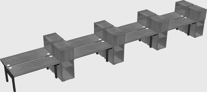 Shared electric desk + cabinet