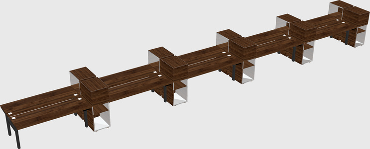 Shared electric desk + cabinet