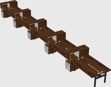 Shared electric desk + cabinet