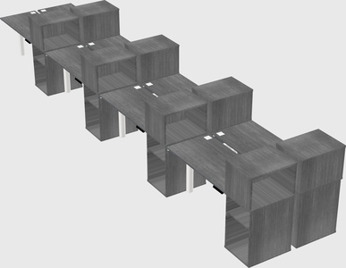 Shared electric desk + cabinet