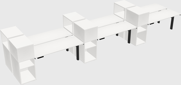 Shared electric desk + cabinet