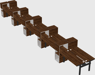Shared electric desk + cabinet