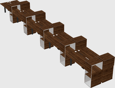 Shared electric desk + cabinet