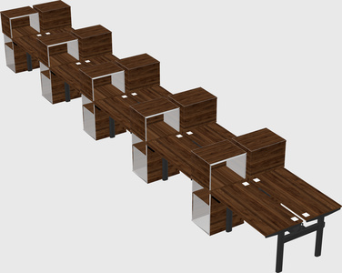 Shared electric desk + cabinet