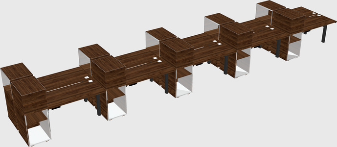 Shared electric desk + cabinet