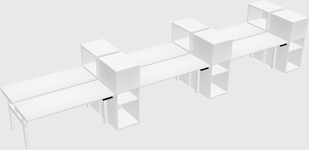 Shared electric desk + cabinet