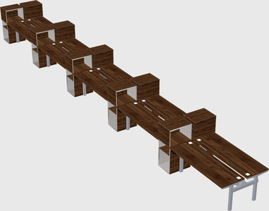Shared electric desk + cabinet
