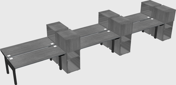 Shared electric desk + cabinet