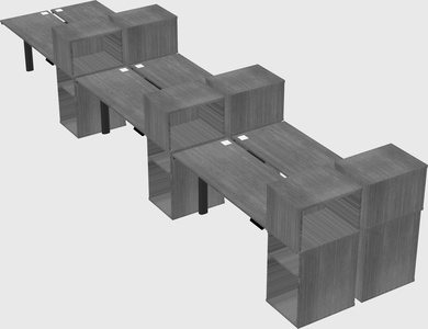 Shared electric desk + cabinet