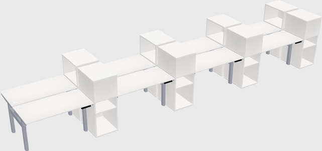Shared electric desk + cabinet