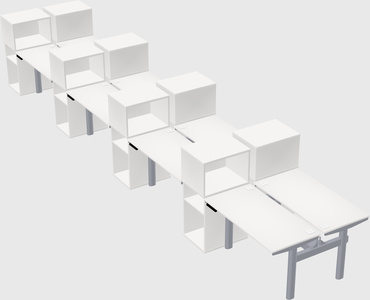 Shared electric desk + cabinet