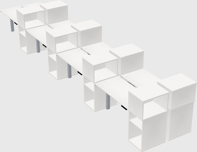Shared electric desk + cabinet