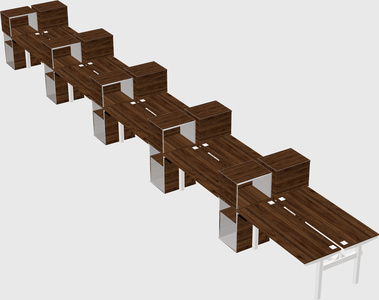 Shared electric desk + cabinet