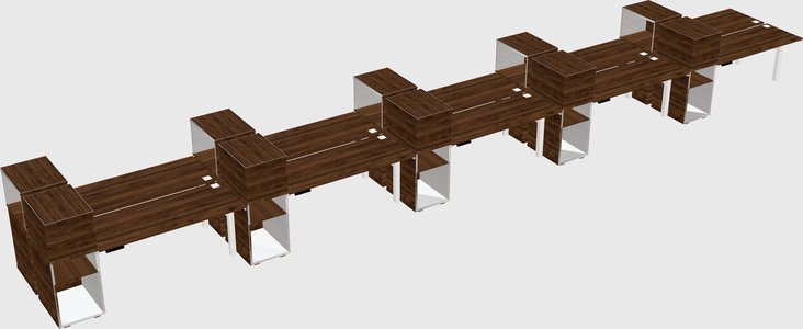 Shared electric desk + cabinet