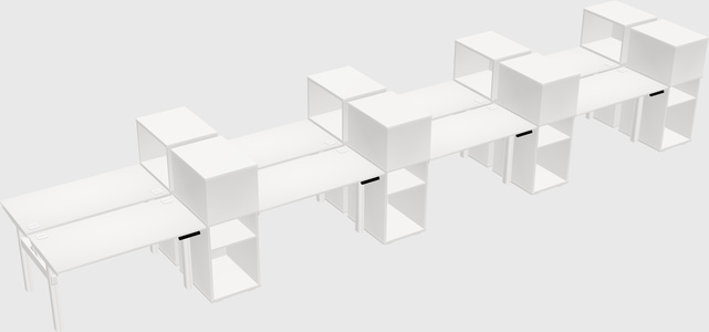 Shared electric desk + cabinet