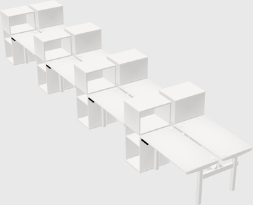 Shared electric desk + cabinet