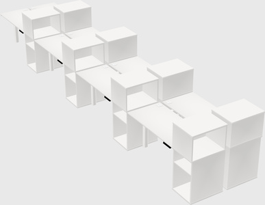 Shared electric desk + cabinet