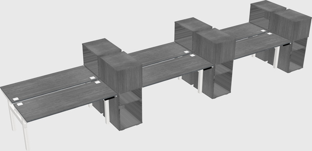 Shared electric desk + cabinet