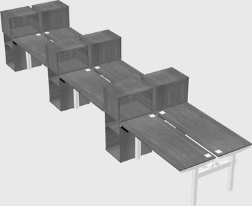 Shared electric desk + cabinet